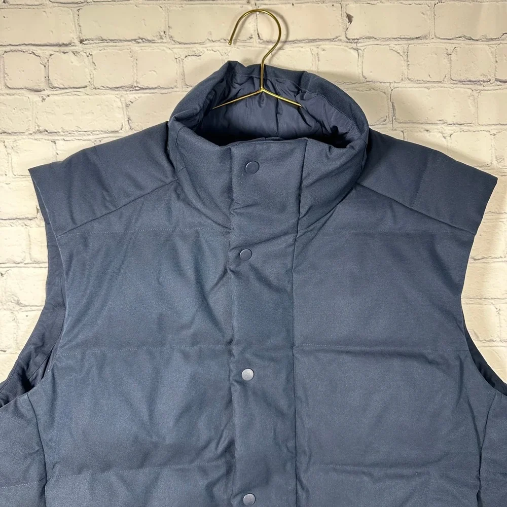 Lululemon Wunder Puff Down Vest Mens XL Navy Blue Puffer Full Zip‎ Goose Down